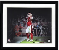 Christian McCaffrey San Francisco 49ers Autographed 16" x 20" Touchdown Celebration Spotlight Photograph with "25 NFL CBPOY" Inscription