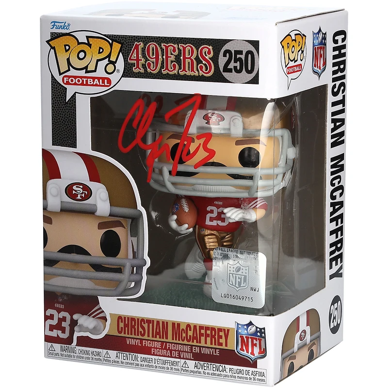 Christian McCaffrey San Francisco 49ers Autographed Funko Pop! Figurine