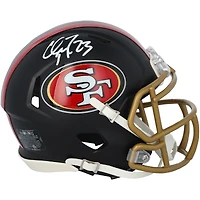 Casque miniature Riddell Rivalry Speed ​​autographié par Christian McCaffrey des 49ers de San Francisco