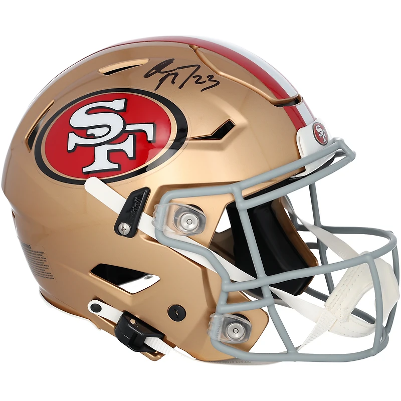 Christian McCaffrey San Francisco 49ers Autographed Riddell Speed Flex Authentic Helmet