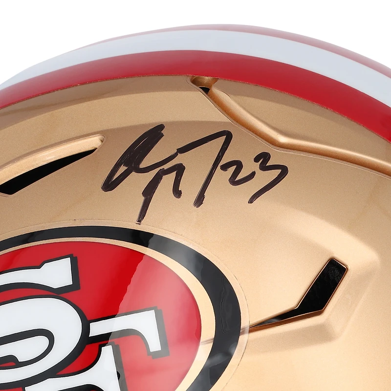Christian McCaffrey San Francisco 49ers Autographed Riddell Speed Flex Authentic Helmet