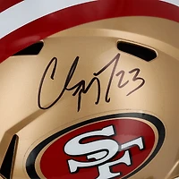 Christian McCaffrey San Francisco 49ers Autographed Riddell Speed Replica Helmet