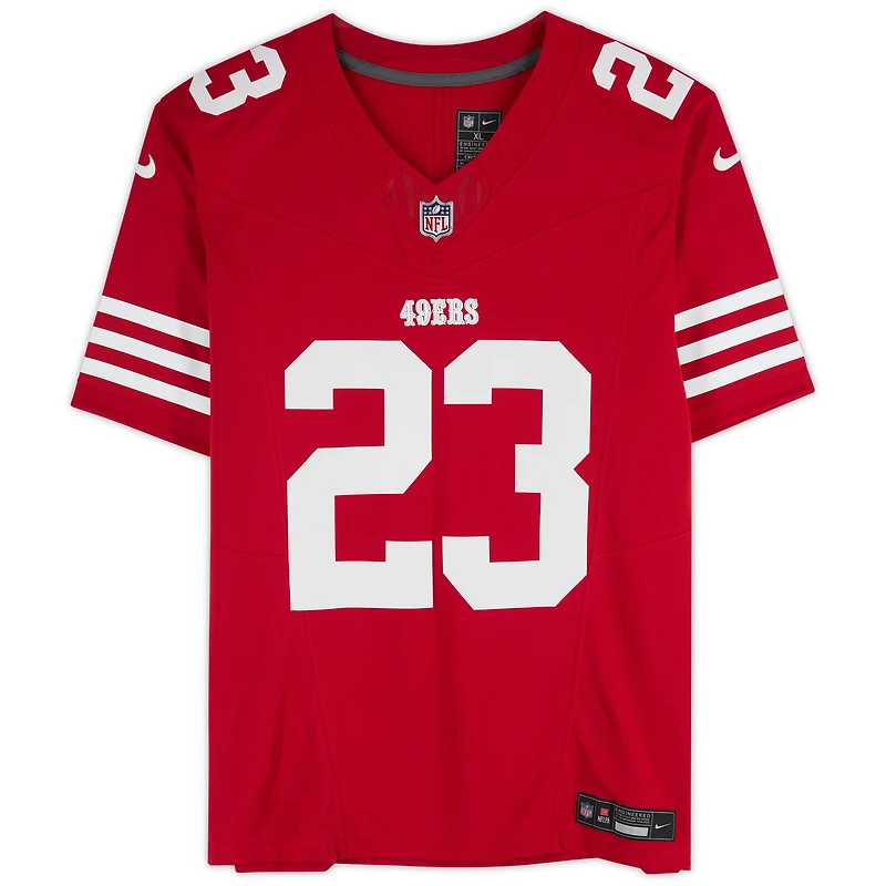Christian McCaffrey San Francisco 49ers Autographed Scarlet Nike Limited Jersey