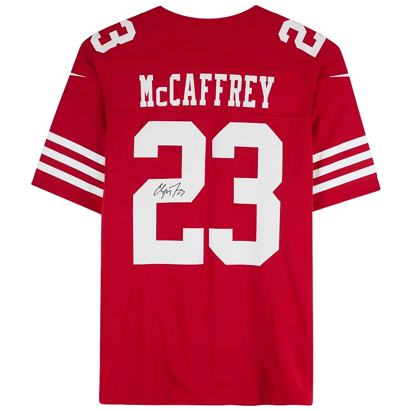 Christian McCaffrey San Francisco 49ers Autographed Scarlet Nike Limited Jersey