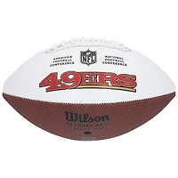 Christian McCaffrey San Francisco 49ers Autographed Wilson White Panel Football with "25 NFL CBPOY" Inscription
