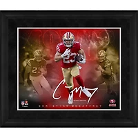 Collage encadré 16" x 20" des stars du jeu de Christian McCaffrey, San Francisco 49ers - Fac-similé de signature