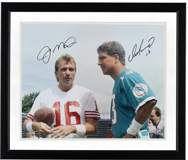 Dan Marino Miami Dolphins & Joe Montana San Francisco 49ers Autographed 16" x 20" Photograph