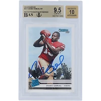 Carte de recrue autographiée Panini Donruss 2019 de Deebo Samuel des San Francisco 49ers, classée Rookie #317 Beckett Fanatics Witnessed Authenticated 9.5/10