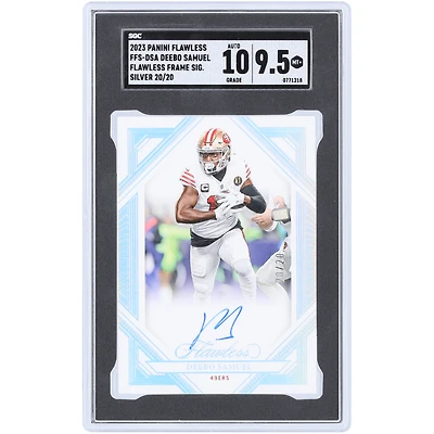 Carte Panini Flawless Silver Flawless Frame Signature #FFS-DSA #20/20 SGC authentifiée 9,5/10 autographiée par Deebo Samuel Sr San Francisco 49ers 2023