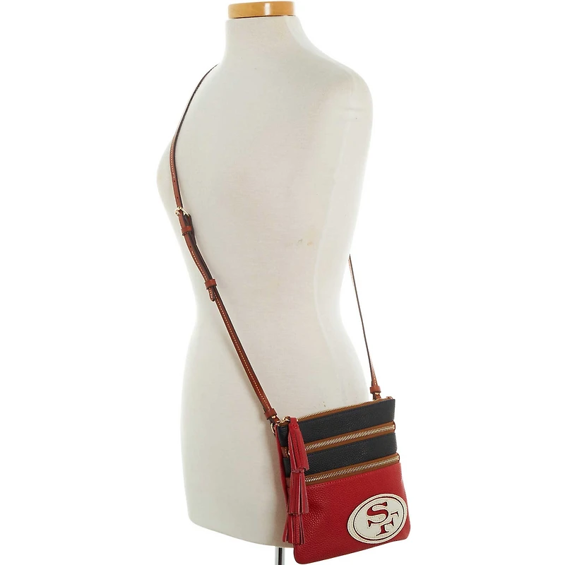 Dooney & Bourke San Francisco 49ers Infield Triple Zip Crossbody Purse