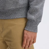 Sweat à capuche Letterman en polaire emblématique des 49ers de San Francisco, gris chiné, Fanatics Athletic