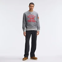 Sweat-shirt Fanatics Athletic gris chiné San Francisco 49ers Iconic Fleece avec poche