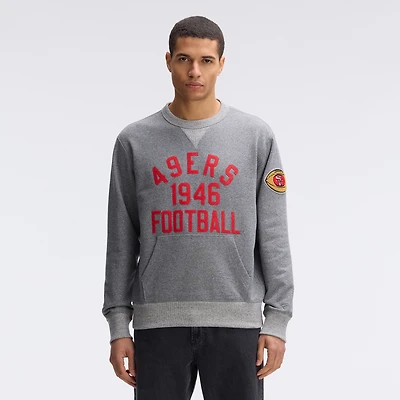 Fanatics Athletic Heather Gray San Francisco 49ers IconicFleece Pocket Sweatshirt