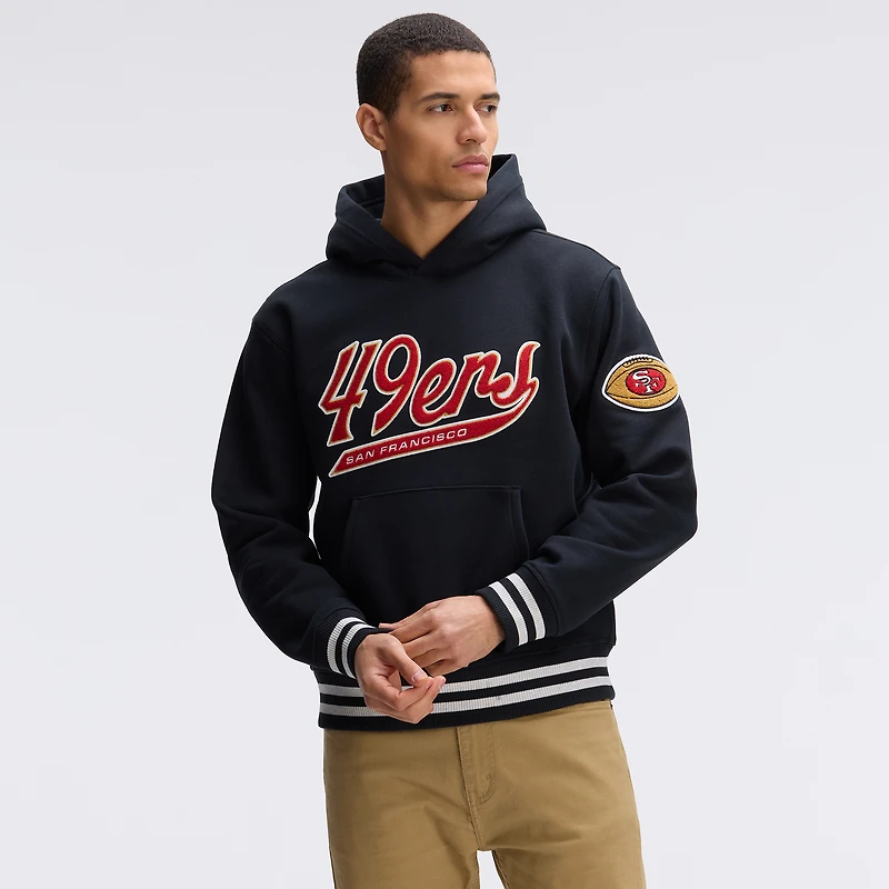 Sweat à capuche Fanatics Black San Francisco 49ers Iconic Fleece Tipped