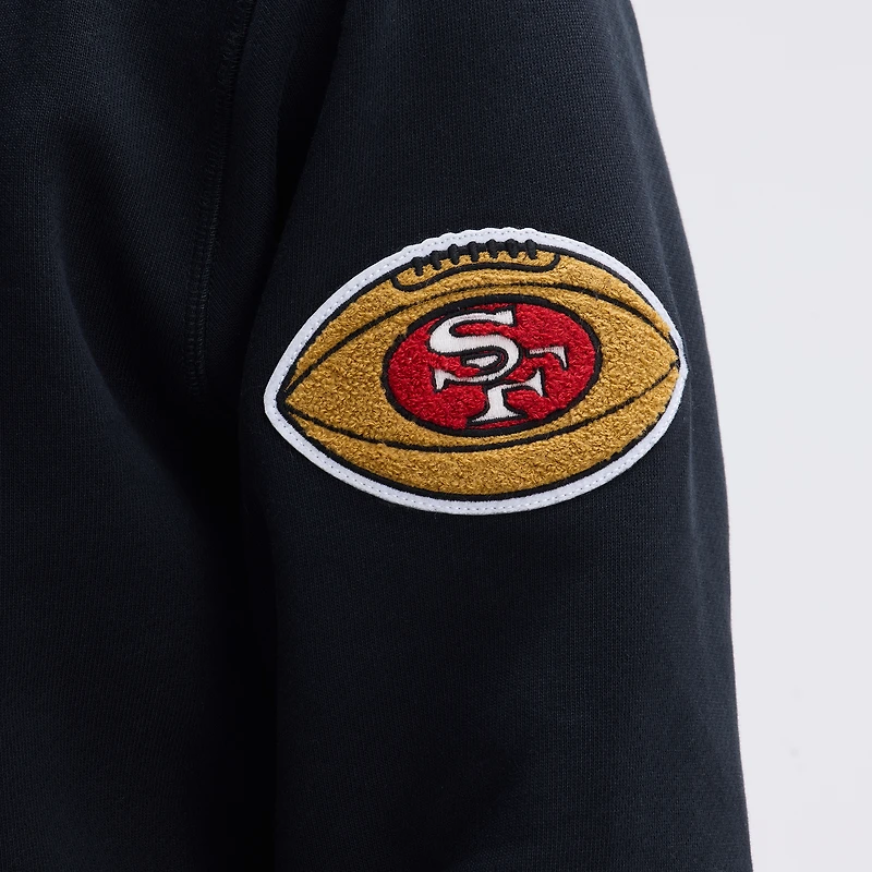 Fanatics Black San Francisco 49ers IconicFleece Tipped Hoodie