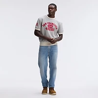 Fanatics Heather Gray San Francisco 49ers IconicFleece Short Sleeve Sweatshirt