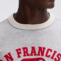 Sweat-shirt à manches courtes Fanatics Heather Gray San Francisco 49ers IconicFleece