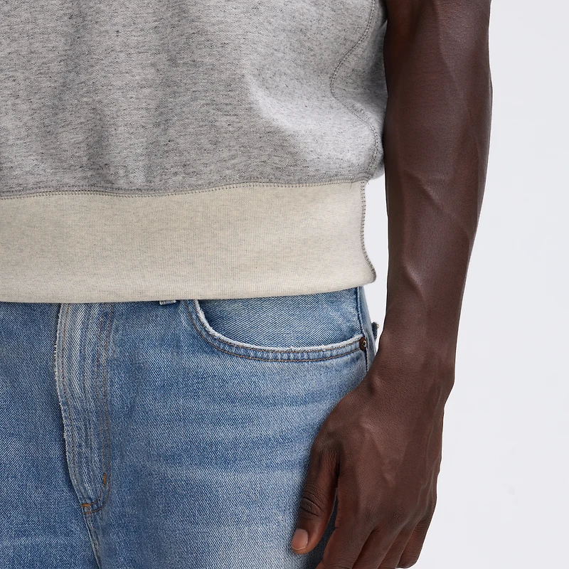 Fanatics Heather Gray San Francisco 49ers IconicFleece Short Sleeve Sweatshirt