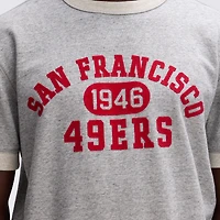 Sweat-shirt à manches courtes Fanatics Heather Gray San Francisco 49ers IconicFleece