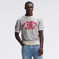 Sweat-shirt à manches courtes Fanatics Heather Gray San Francisco 49ers IconicFleece