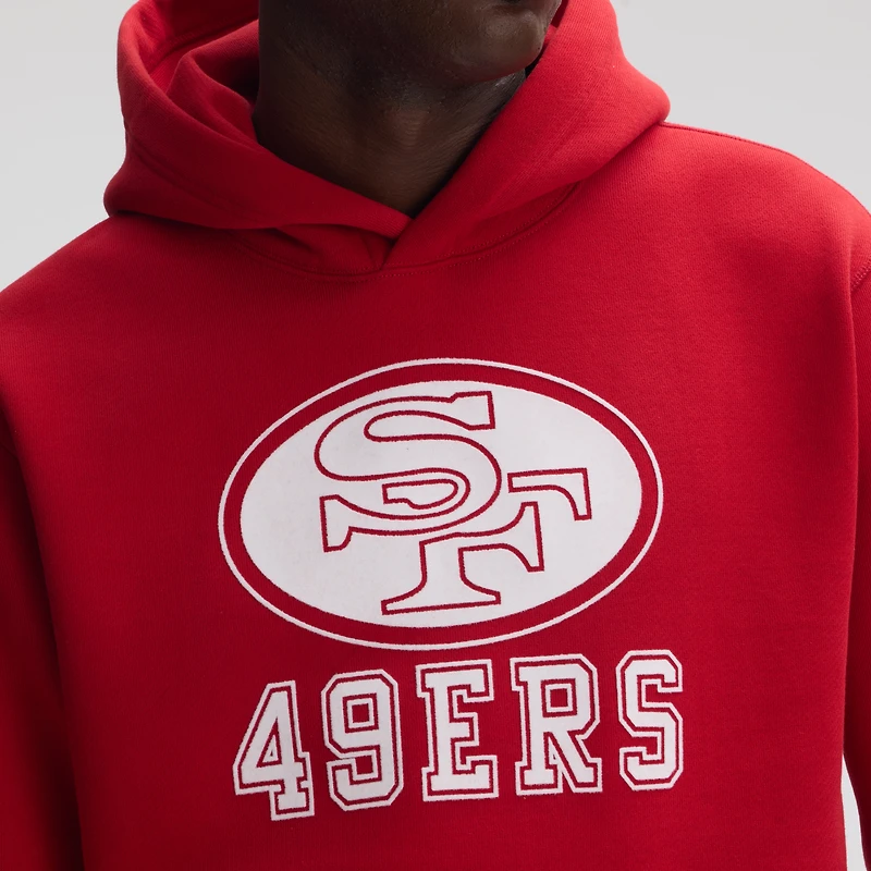 Fanatics Scarlet San Francisco 49ers IconicFleece Flocked Hoodie