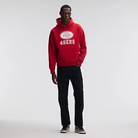 Fanatics Scarlet San Francisco 49ers IconicFleece Flocked Hoodie