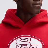 Fanatics Scarlet San Francisco 49ers IconicFleece Flocked Hoodie