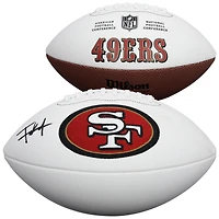 Ballon de football américain Wilson White Panel autographié par Frank Gore des 49ers de San Francisco