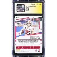 Carte autographiée de George Kittle (San Francisco 49ers) - Panini Prestige Xtra Points violette 2022 n° 268/199 - Authentifiée par CGC Fanatics Witnessed Auto 10