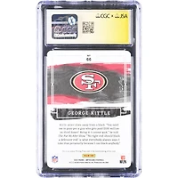 George Kittle San Francisco 49ers Autographed 2023 Panini Impeccable Yellow Printing Plate #66 #1/1 CGC Authenticated Card