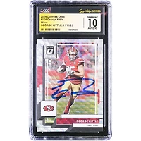 Carte autographiée de George Kittle (San Francisco 49ers) - Panini Donruss Optic Wave 2024 n° 174/300 - Authentifiée par CGC Fanatics Witnessed (10/10)