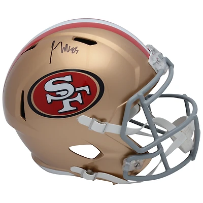 Casque réplique Riddell Speed ​​autographié par George Kittle des 49ers de San Francisco
