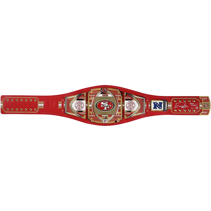 George Kittle San Francisco 49ers Autographed WWE Title Belt with "Zero Miedo!" Inscription
