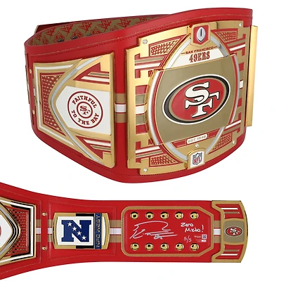 George Kittle San Francisco 49ers Autographed WWE Title Belt with "Zero Miedo!" Inscription
