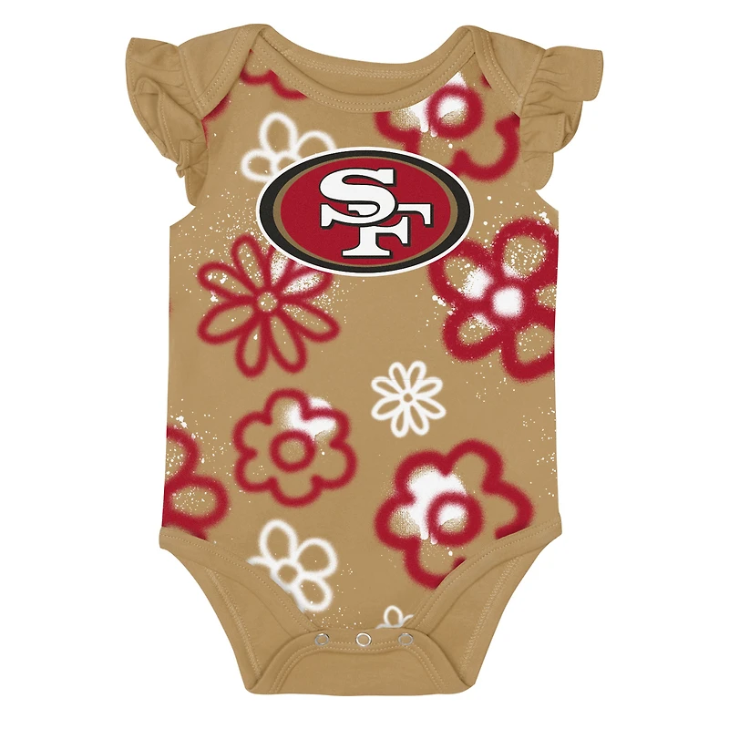 Girl's Outerstuff  Scarlet/Gold San Francisco 49ers Sunshine Two-Piece Bodysuit Set