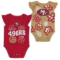 Girl's Outerstuff  Scarlet/Gold San Francisco 49ers Sunshine Two-Piece Bodysuit Set