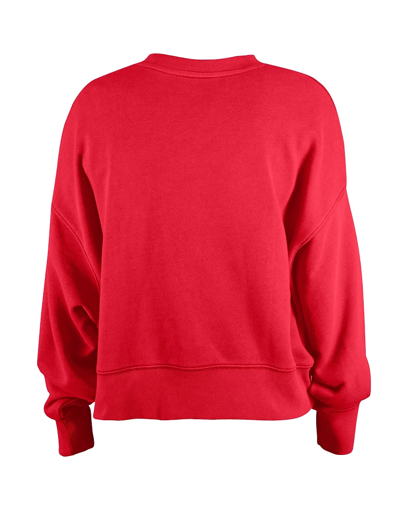 Sweat-shirt à paillettes New Era Scarlet San Francisco 49ers pour fille