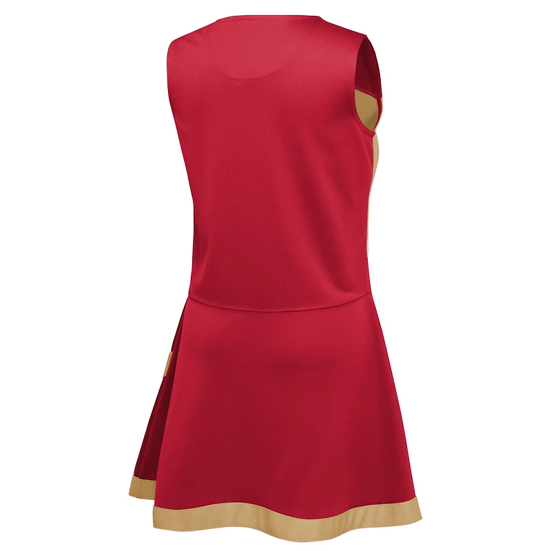 Girls Preschool Scarlet San Francisco 49ers Two-Piece Cheer Captain Jumper Dress with Bloomers Set