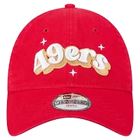 Casquette ajustable New Era Scarlet San Francisco 49ers Cheer 9TWENTY pour jeunes filles