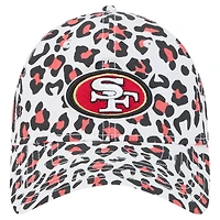 Girls Youth New Era White San Francisco 49ers Active Leopard 9TWENTY Adjustable Hat