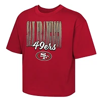 Girls Youth Outerstuff  Scarlet San Francisco 49ers Big City Boxy T-Shirt