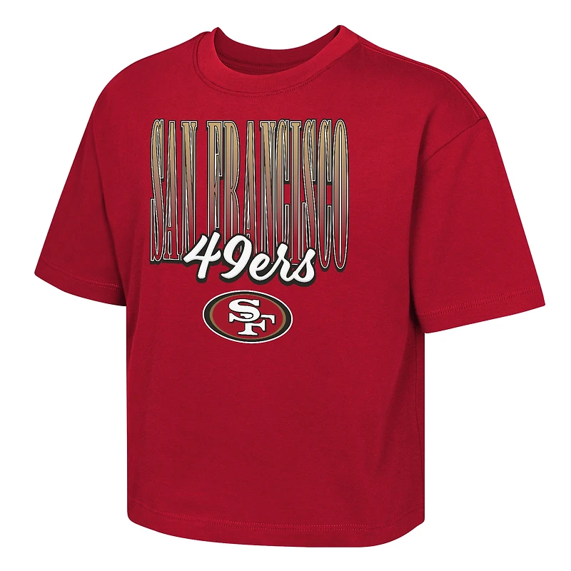 Girls Youth Outerstuff Scarlet San Francisco 49ers Big City Boxy T-Shirt