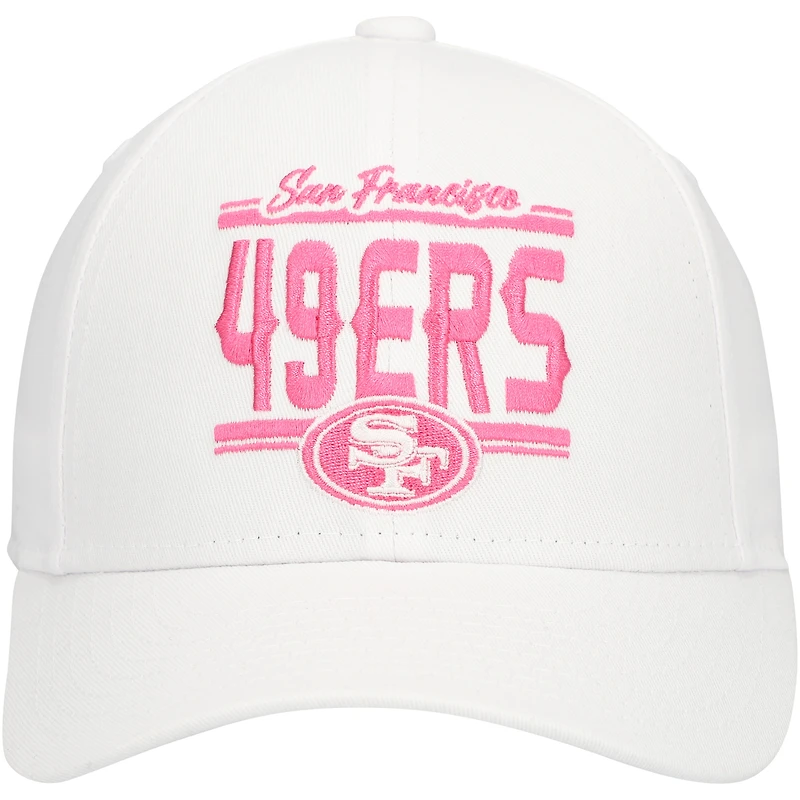 Girls Youth San Francisco 49ers All White Structured Adjustable Hat