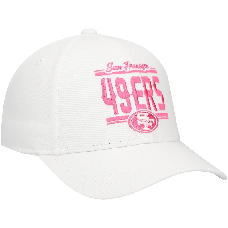 Girls Youth San Francisco 49ers All White Structured Adjustable Hat