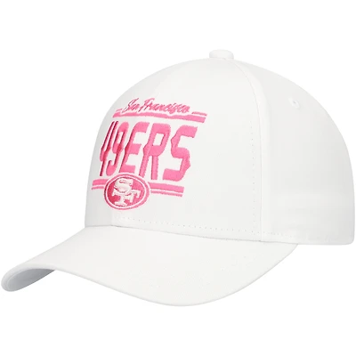 Girls Youth San Francisco 49ers All White Structured Adjustable Hat