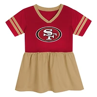 Girls Youth Scarlet/Gold San Francisco 49ers Stadium Lights Jersey Dress