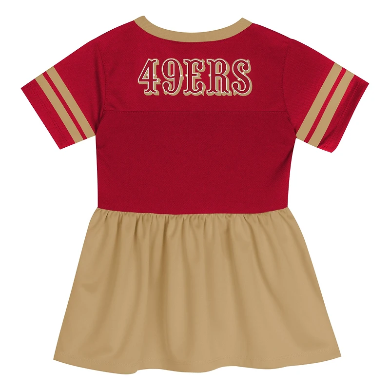 Robe en jersey pour filles, écarlate/or, San Francisco 49ers Stadium Lights