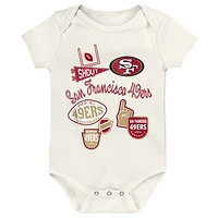 Infant & Newborn Outerstuff  San Francisco 49ers Littlest Player Three-Piece Bodysuit Set