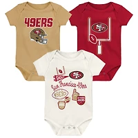 Ensemble de body trois pièces pour bébé et nouveau-né Outerstuff San Francisco 49ers Littlest Player