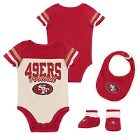 Infant & Newborn Outerstuff San Francisco 49ers Up One Three-Piece Bodysuit, Bib Booties Set